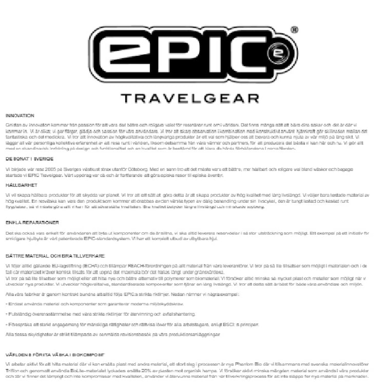 Epic Travelgear Dramaten väska