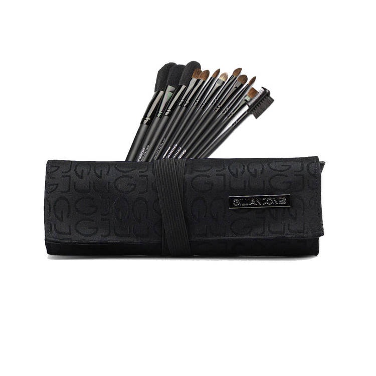 Makeup-penslar 12-pack svart tyg Gillian Jones - Bags4Fun.se