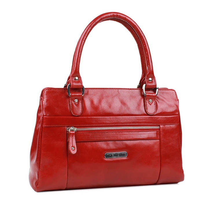 Handväska skinn röd The Monte 52293 - Bags4Fun.se
