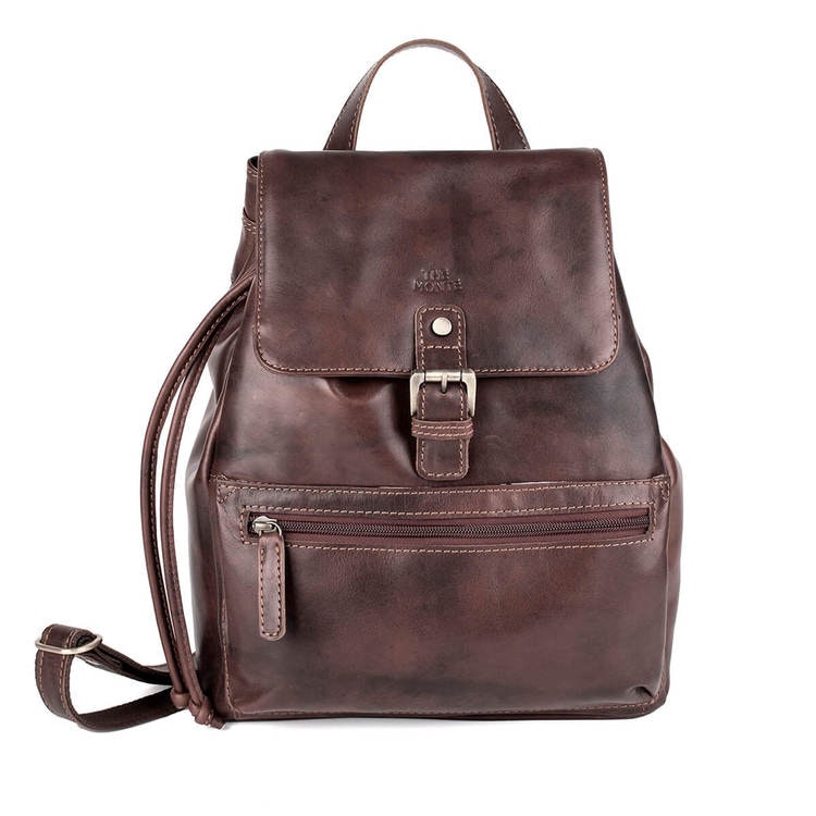 Ryggsäck skinn vintage brun The Monte 57158 Bags4Fun.se Vintage Cognac Ryggsäck i Skinn | Delton Bags | Fri frakt