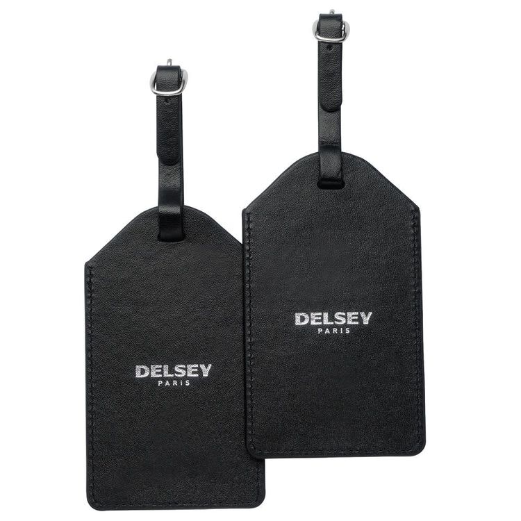 Adresshållare skinn svart 2-pack Delsey