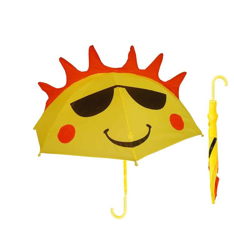 Paraply långt barn glad sol
