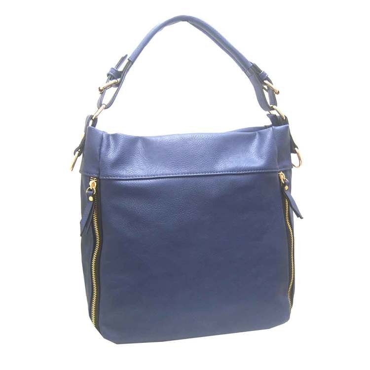 Handväska påsmodell blå pu S.A.C 5132900