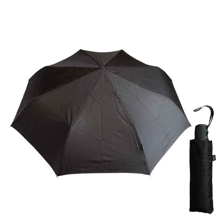 Paraply svart hopfällbart