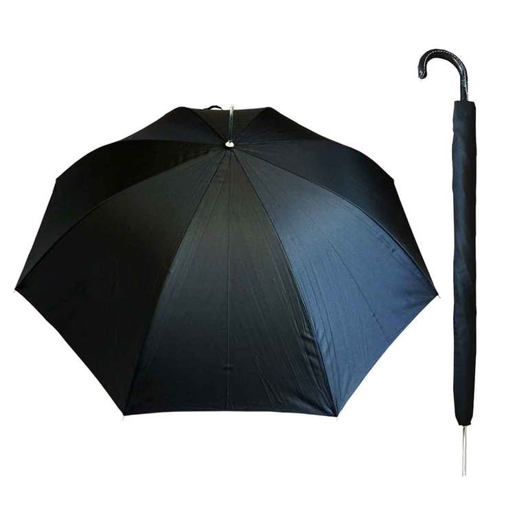 Paraply långt herr svart vindsäkert