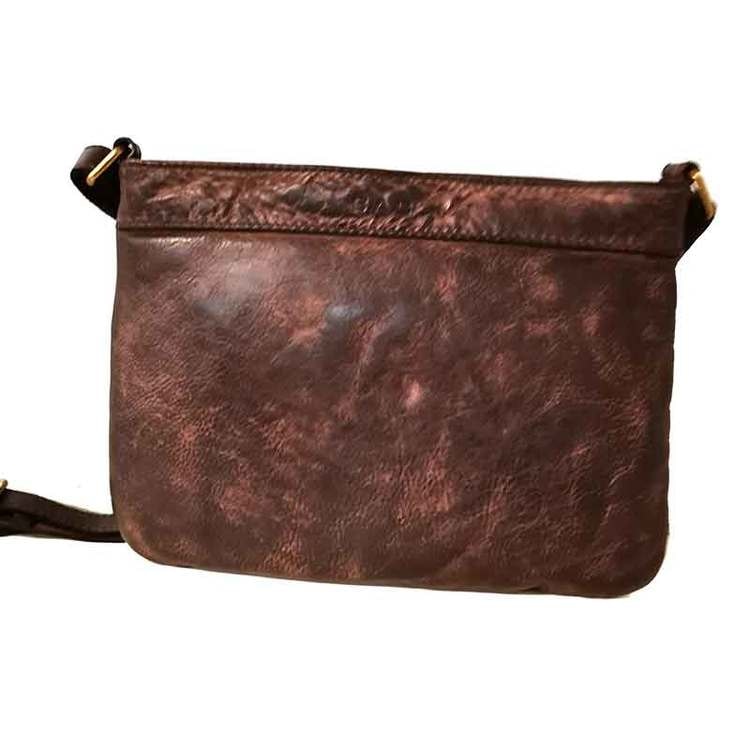 Axelväska låg skinn washed brun SAC 4500620