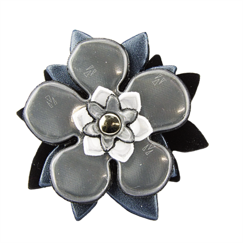 Reflexbrosch Blomma Silver Reflekterande Brosch