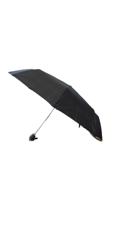 Paraply hopfällbart svart/grå rutigt 161-S