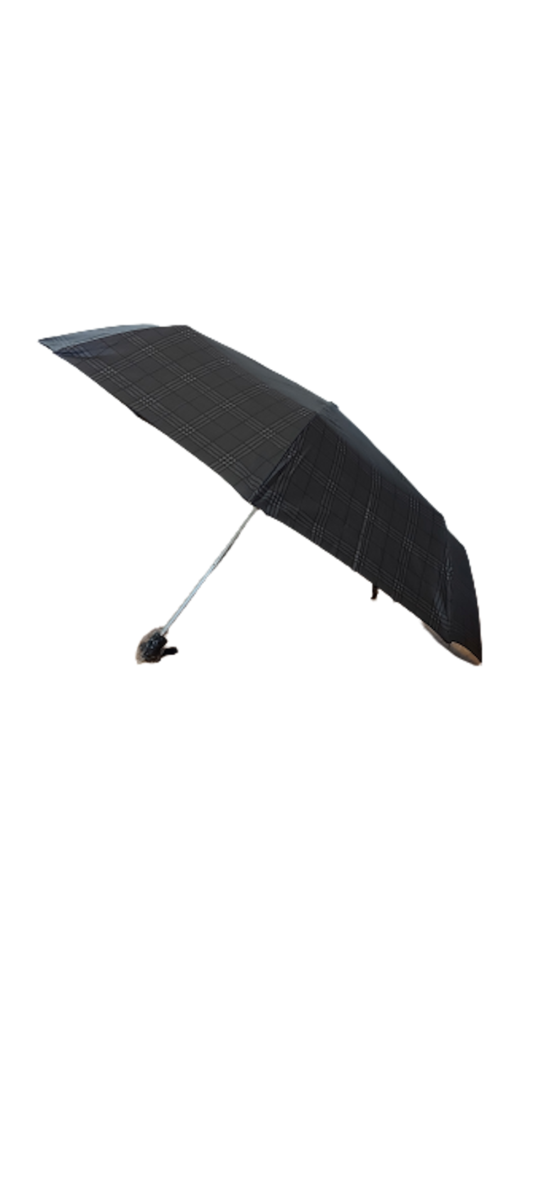 Paraply hopfällbart svart rutigt 161-S