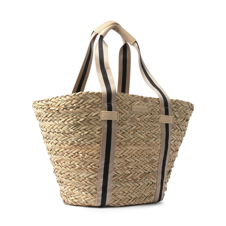 Stråväska från Ceannis Straw Shopper Natur Stripe 045260507