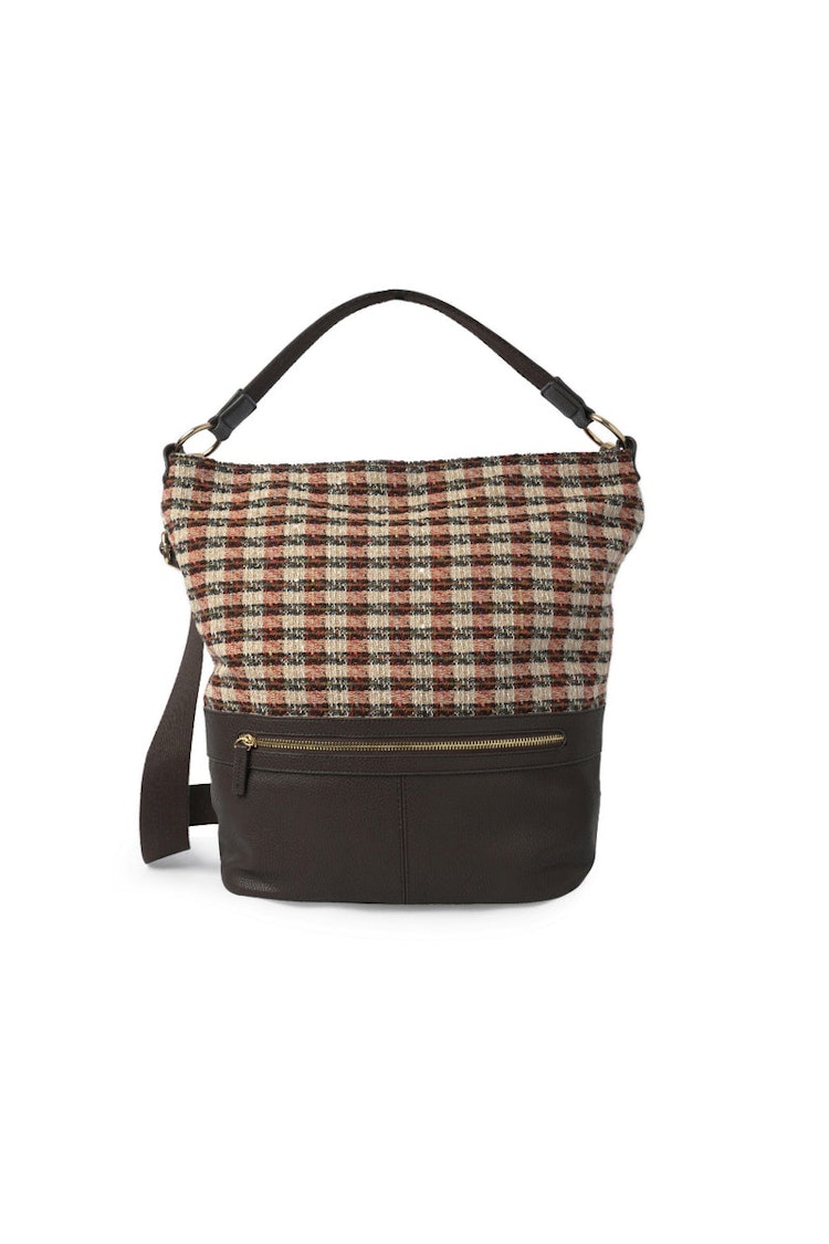 Axelväska New Shoulder Bag | Metallic Check | Red - Ceannis