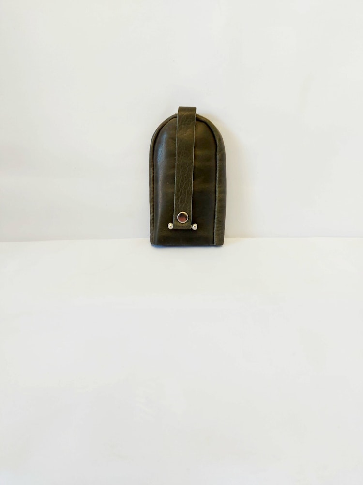 Nyckelfodral med slejf klock-modell grön Luca Ferri