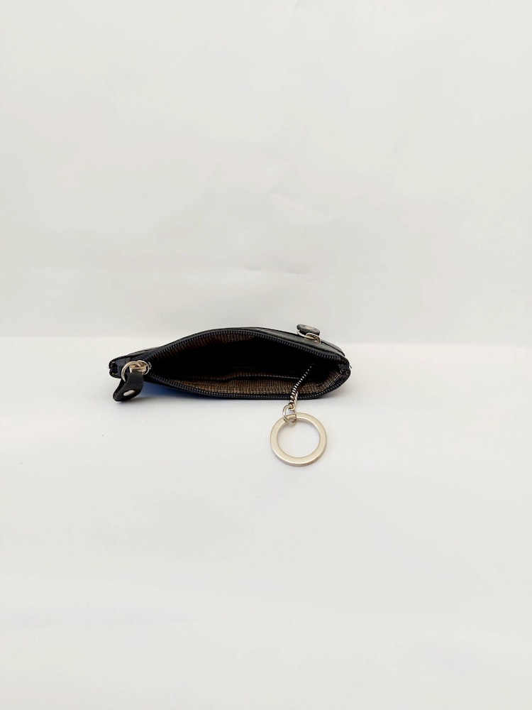 Nyckelfodral Börs Stor, RFID-säker, 1 ring i kedja, navy