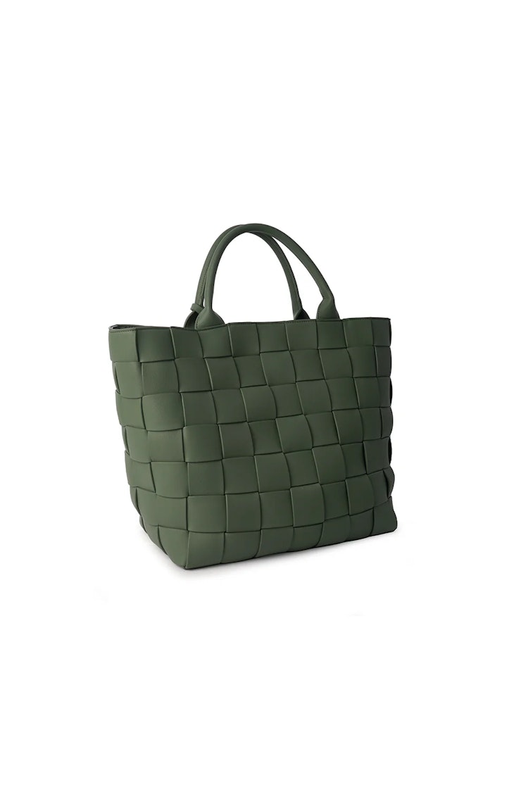 Ceannis Braided Strap Shopper Green 0471116504