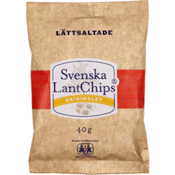 Svenska Lantchips Lättsaltade 40g