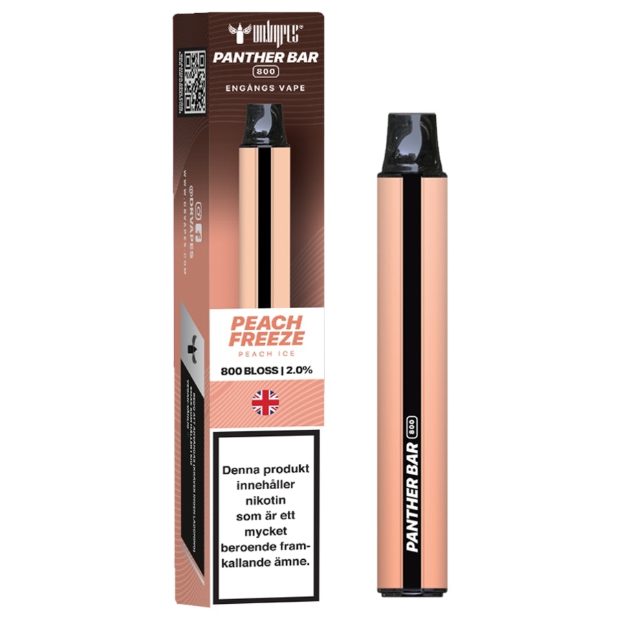 Panther bar peach ice 20mg pod
