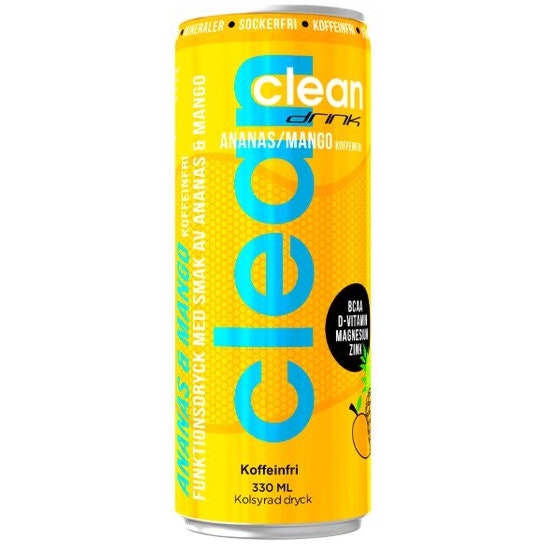 Cleadrink ananas/mango koffeinfri 50cl