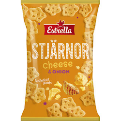 Estrella stjärnor cheese & onion 85g