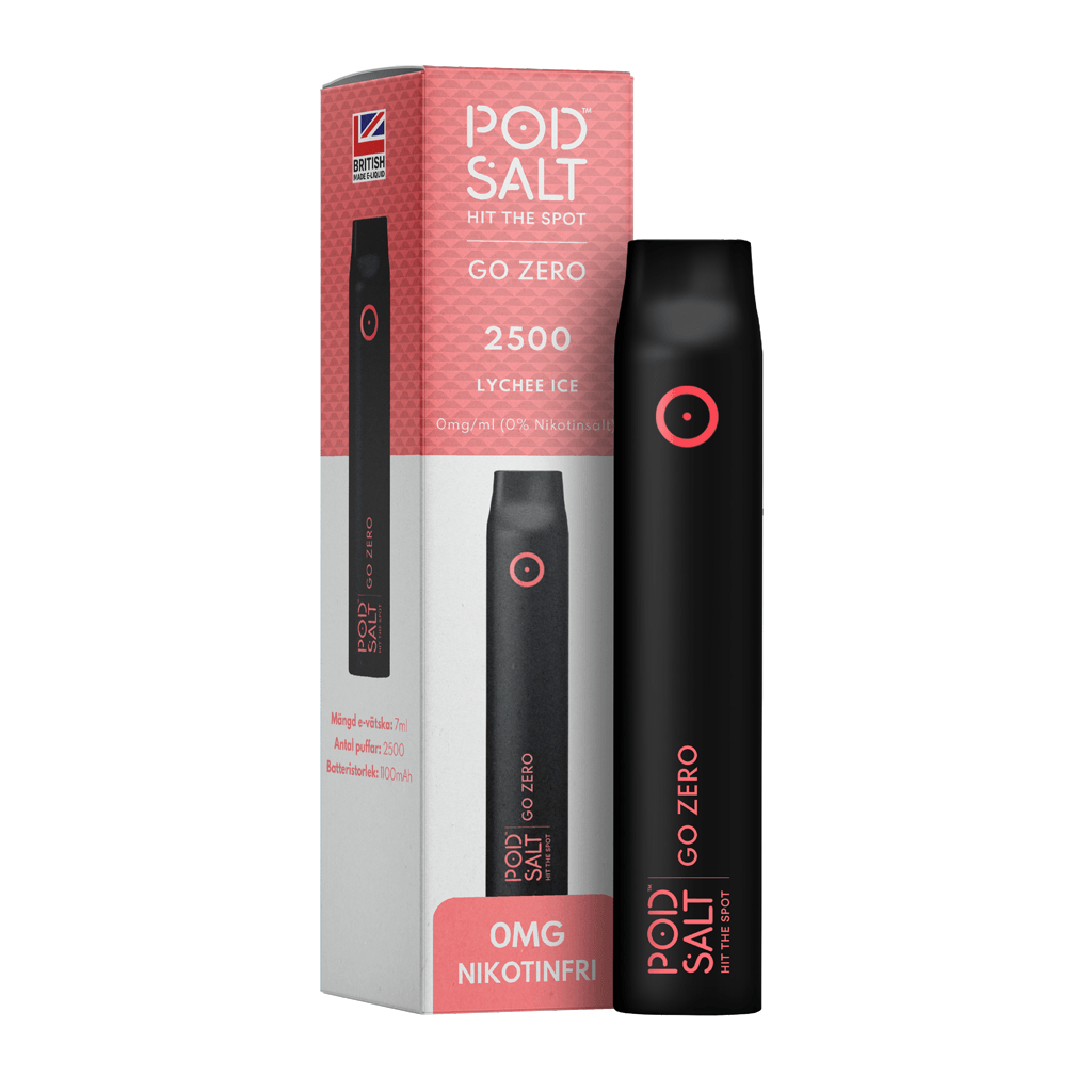 Podsalt go zero 2500 lychee ice 0mg pod