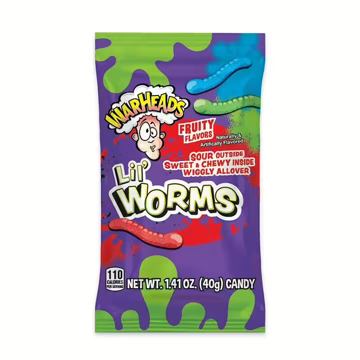 Warheads lil worms bag 40g