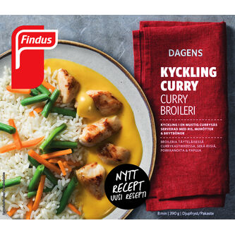 Findus kycklingfilé curry 390