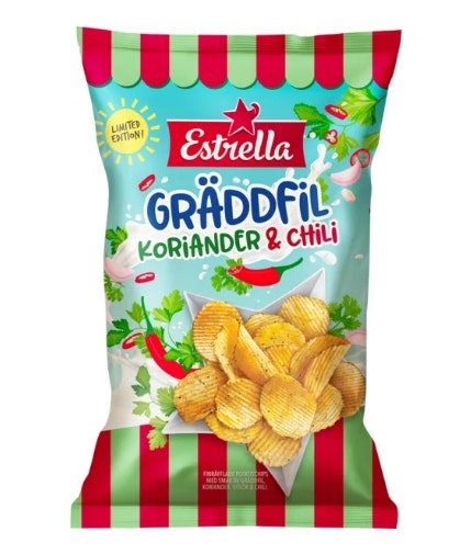 Estrella gräddfil koriander & chili 160g