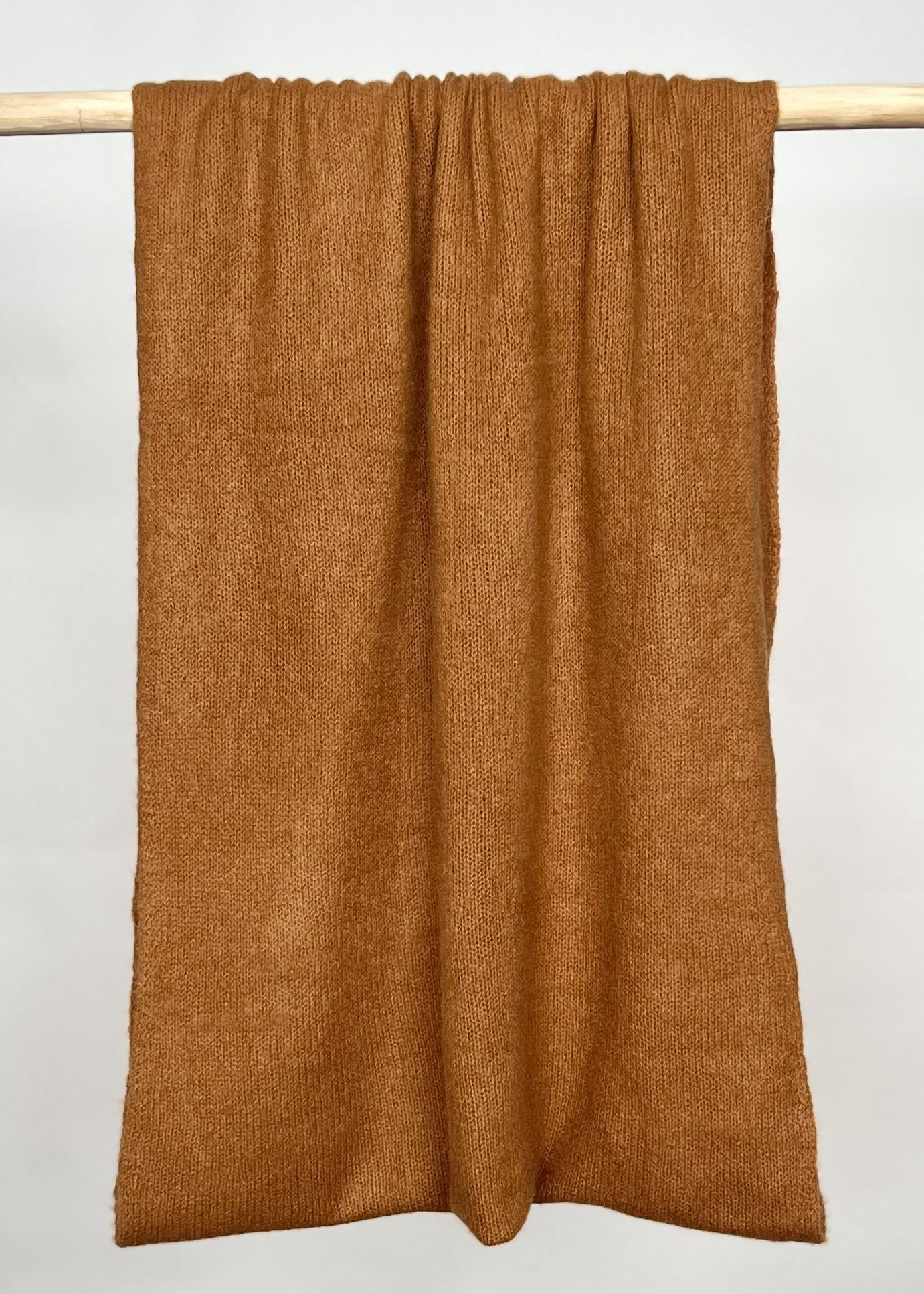 Rust Cashmere handcrafted knitted Wrap
