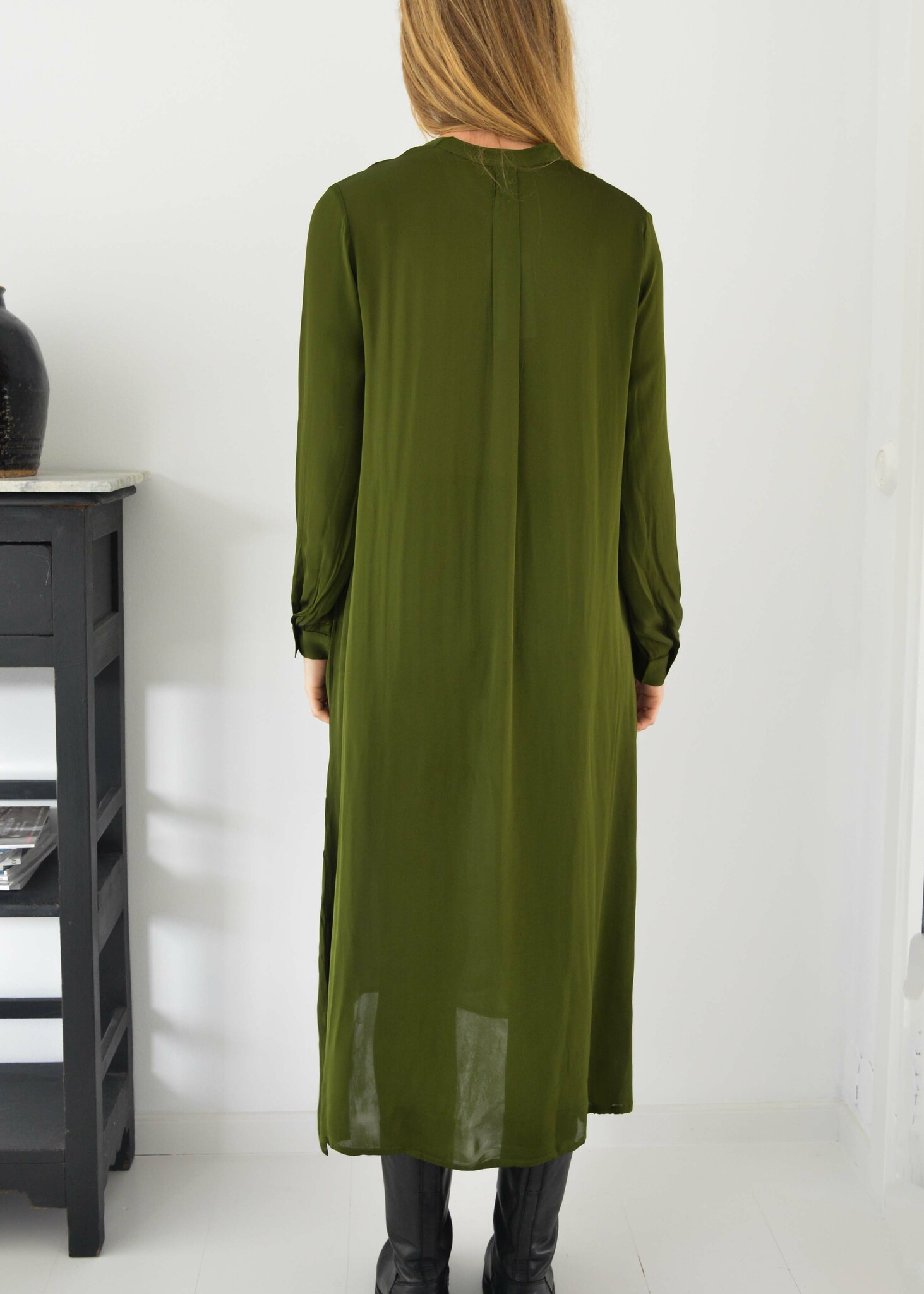 Ellen Dress OF Pesto Green