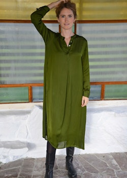 Ellen Dress OF Pesto Green