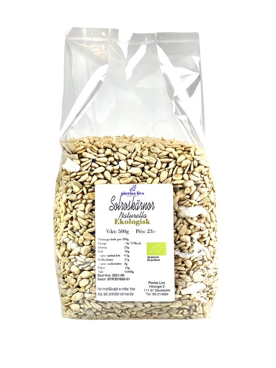 Solroskärnor naturella Ekologiska 500g