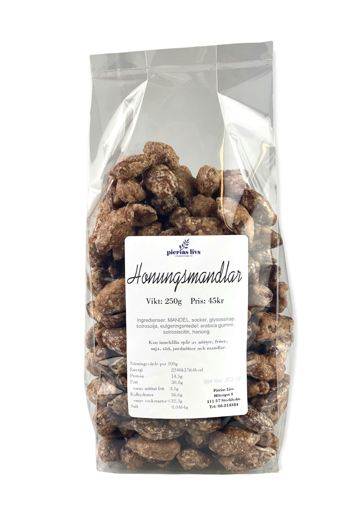 Honungsmandlar 250g