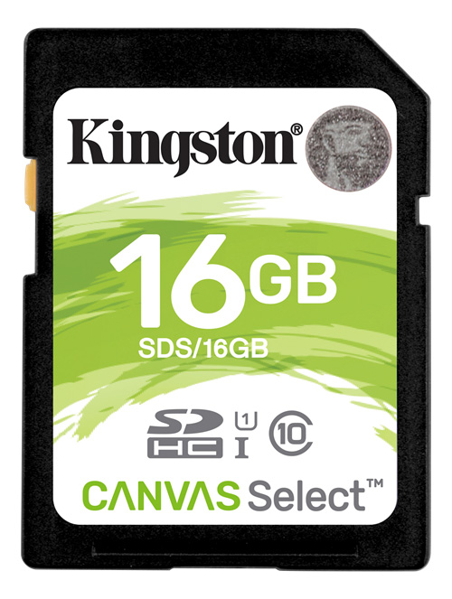 Kingston 16GB Canvas Select SDHC minneskort