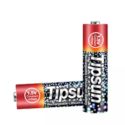 Tipsun KIT 1.5V AA Uppladdningsbara Lithium-ion batteri m laddare