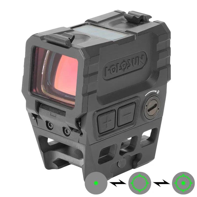 Holosun AEMS GR, 7075 Aluminum/Solar/Circle Dot/Green