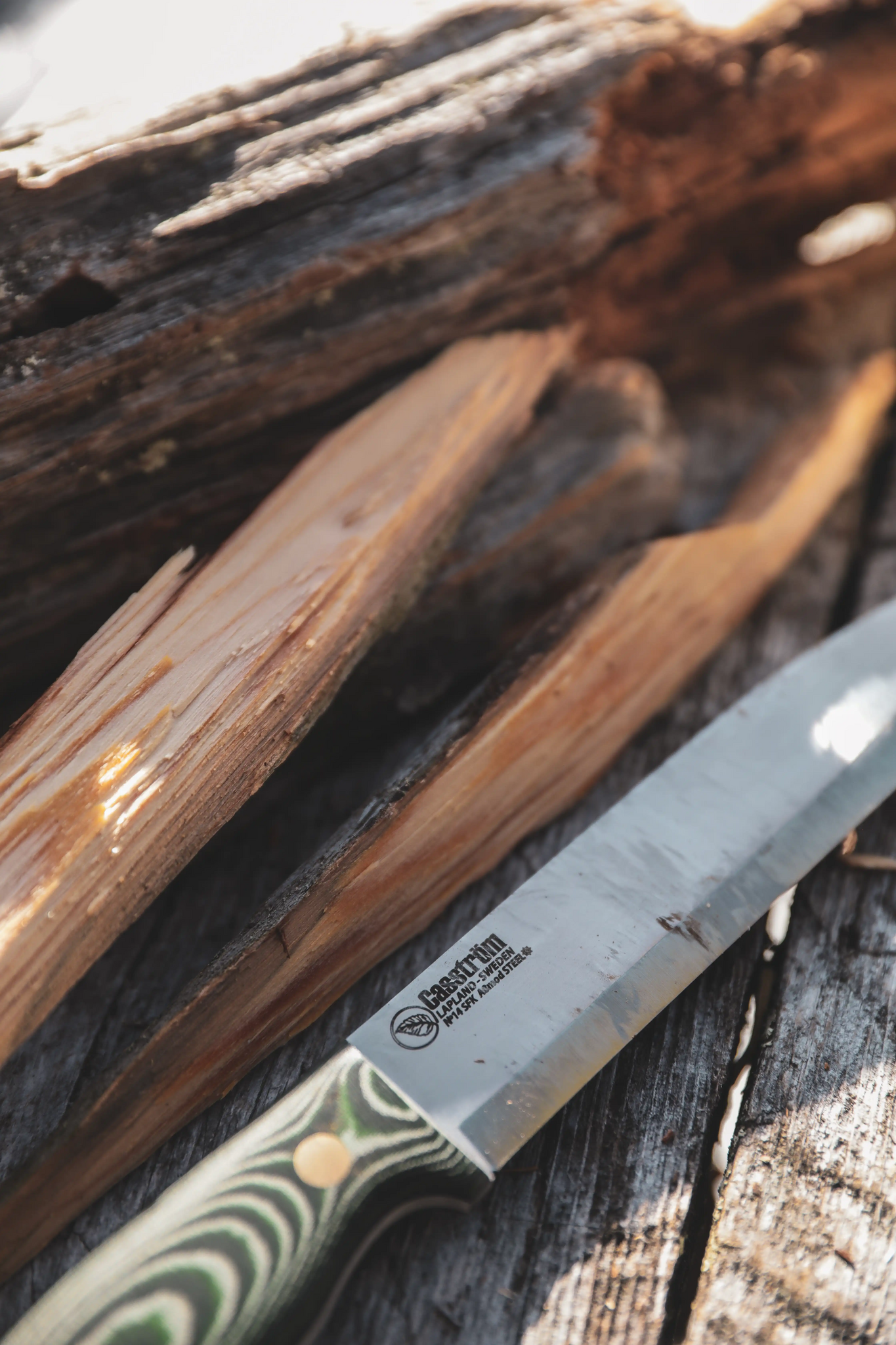 Casström No.14 Swedish Forest Knife Grön micarta