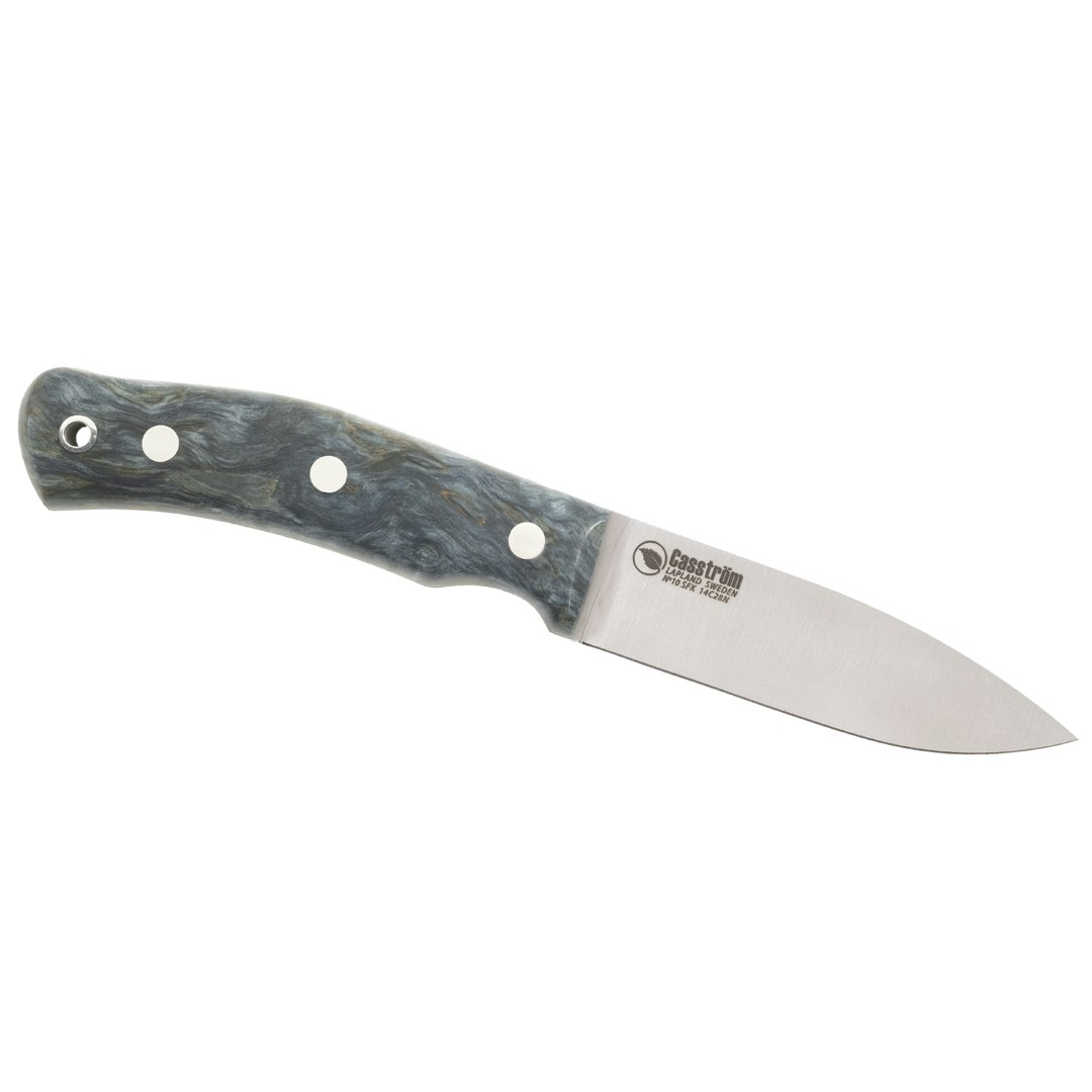 Casström No.10 Swedish Forest Knife, Stabiliserad masur Ocean, Rostfritt, Kydex