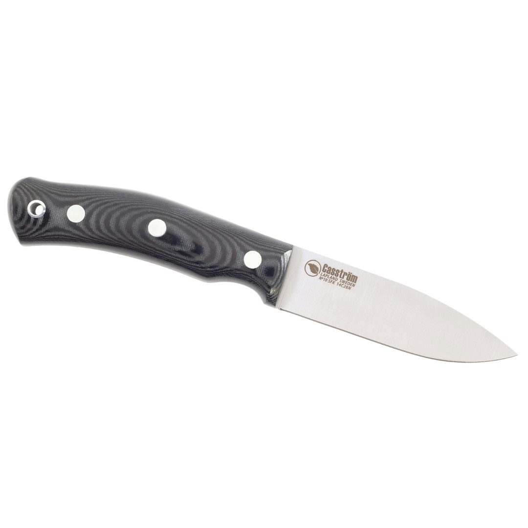 Casström No.10 Swedish Forest Knife, Svart micarta, Rostfritt, Kydex