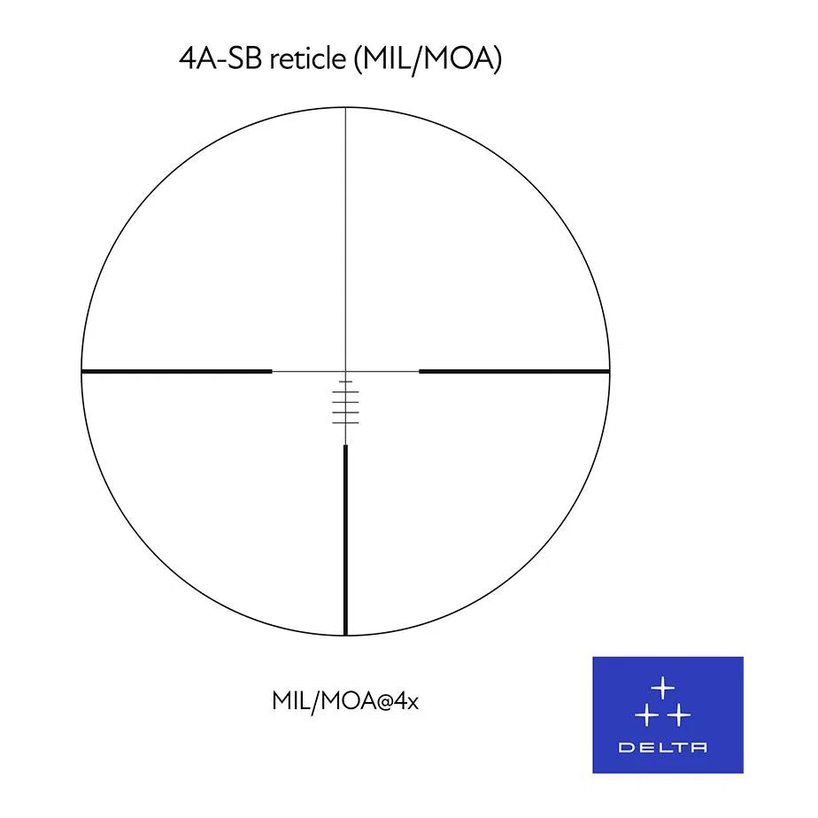 Delta Optical Titanium HD 4-24x50 SFP 4A-SB MIL Med Utbytbara Rattar Belyst