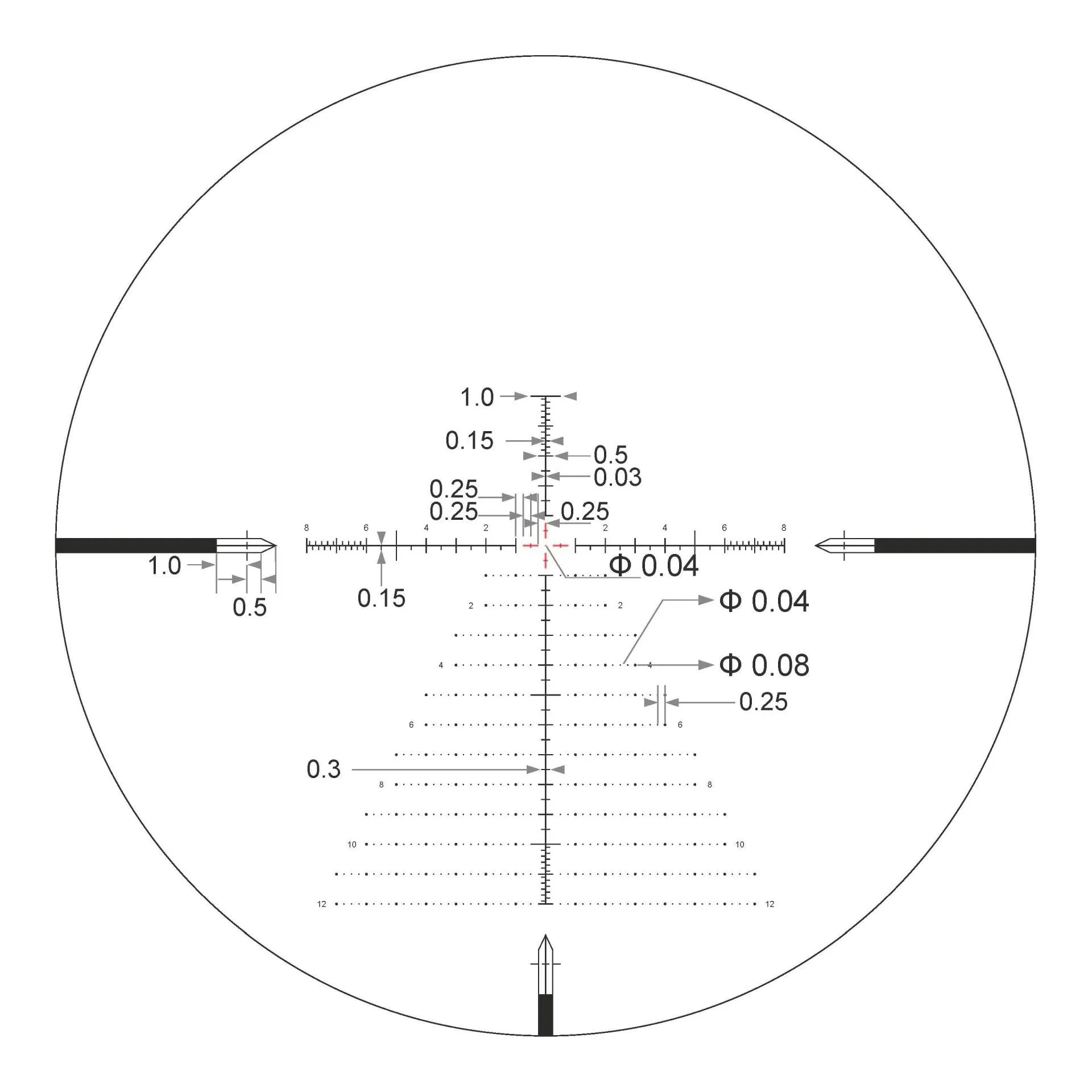 Arken Optics SH-4J 6-24x50 FFP VPR MIL Belyst Kikarsikte