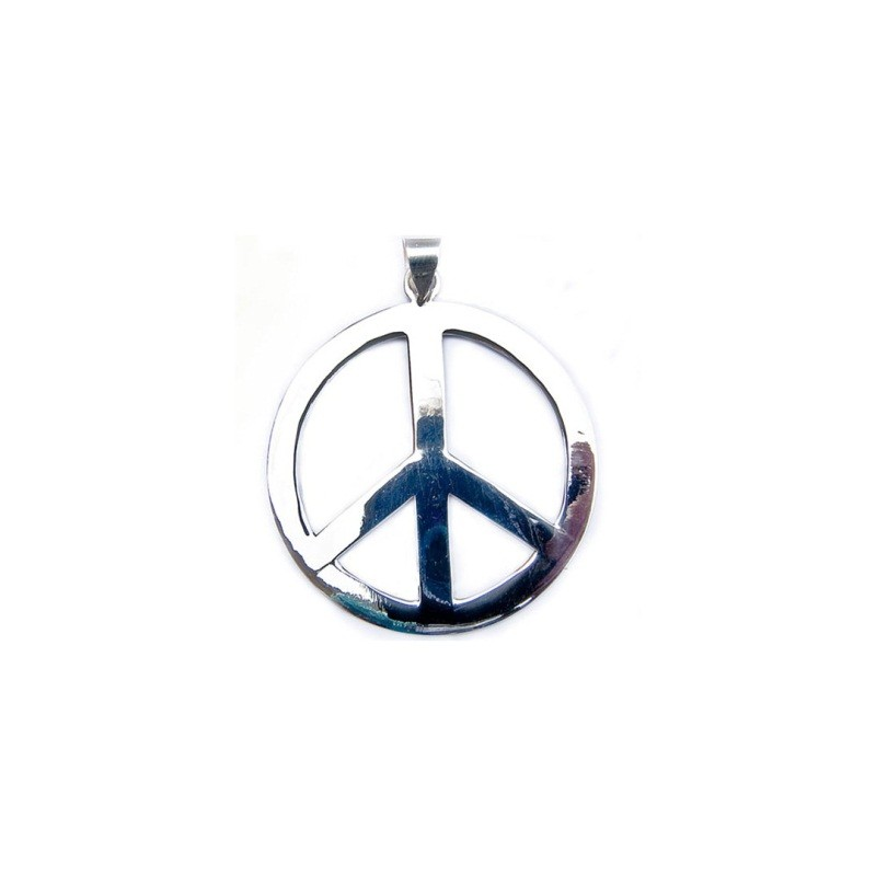 Hänge - Peace, platt hänge i silver