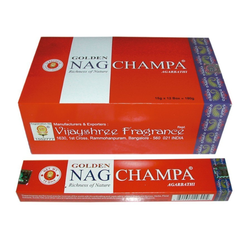 Golden Nag Champa 15g - rökelsepinnar