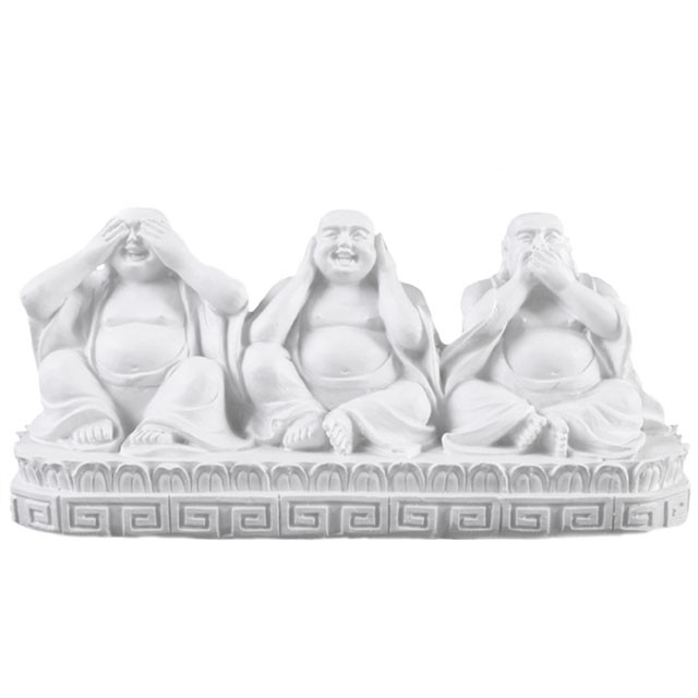 Tre Buddha. Ser inget, hör inget, säger inget ont.