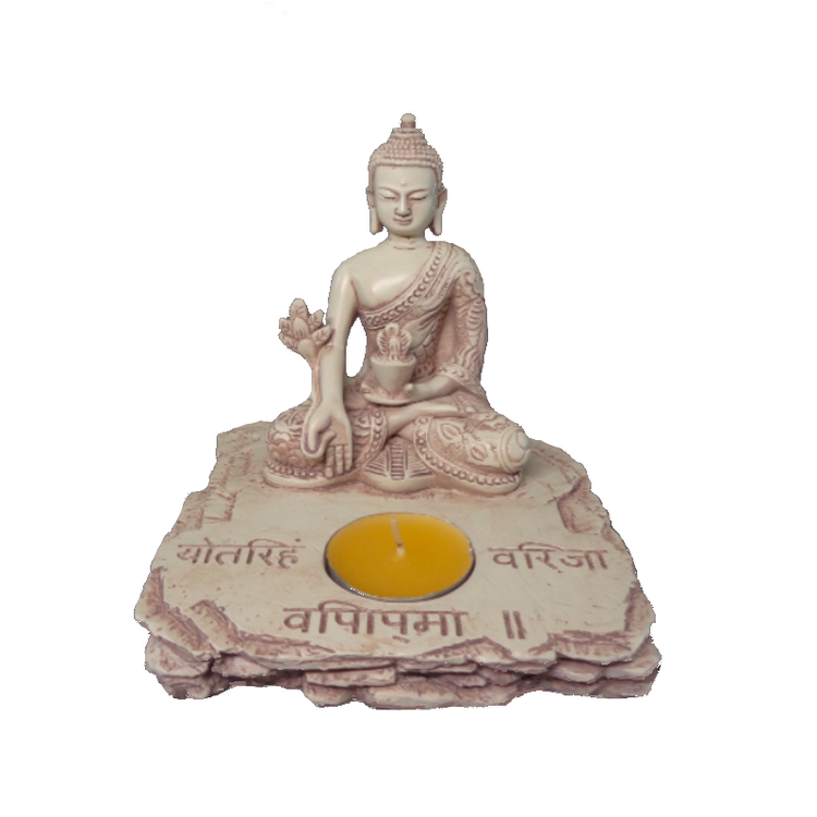 Buddha Ljushållare Beige