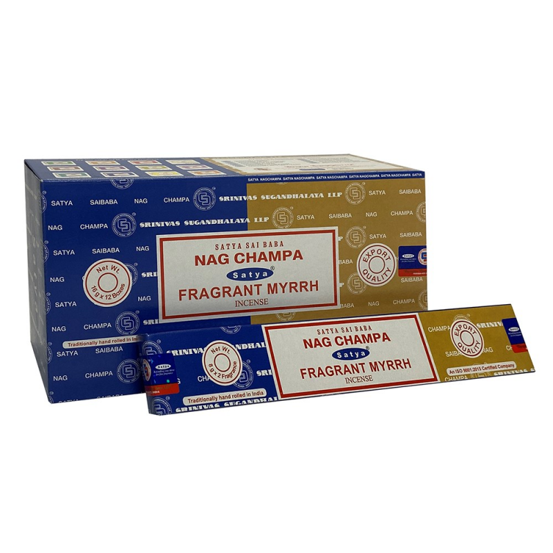 Nag Champa & Fragrant Myrrh - rökelsepinnar