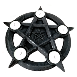 Ljushållare för värmeljus - Pentagram 27 cm