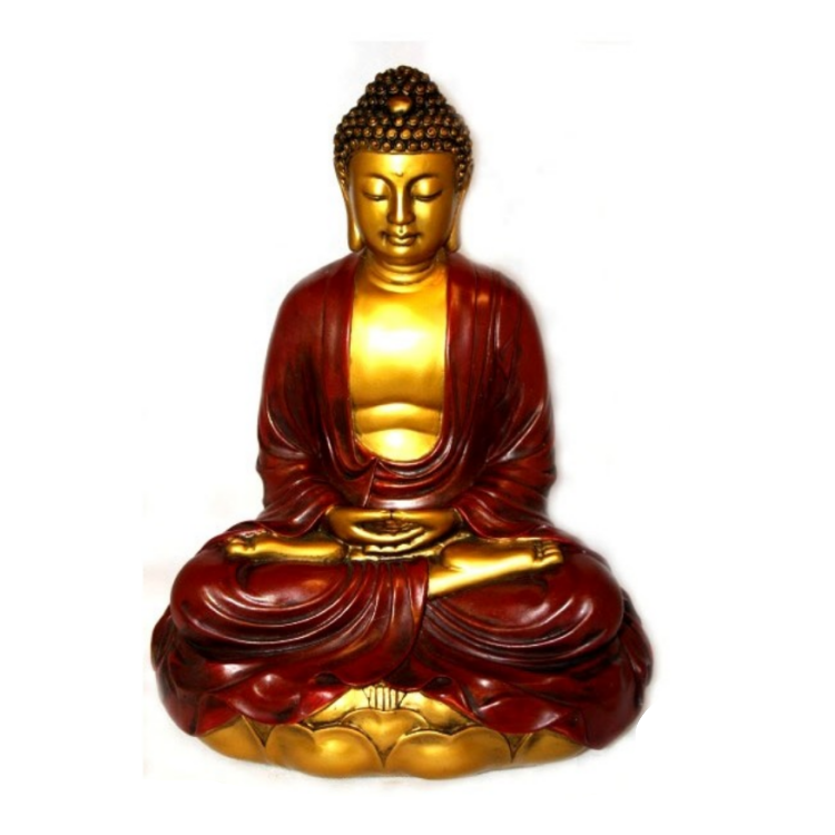 Mediterande Buddha på lotus.
