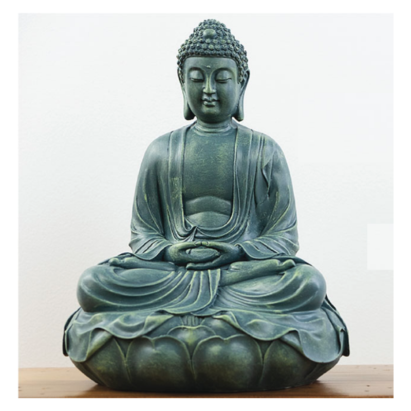 Buddha - Lotus Meditation , grön 29 cm