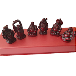 Buddha 6 st figurer