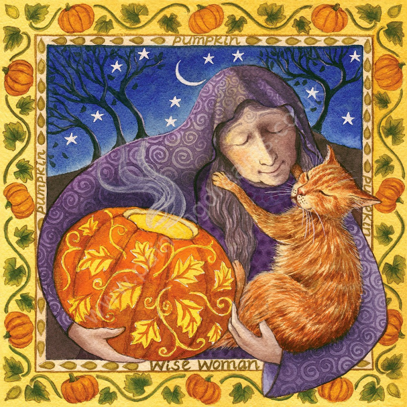 Pumpkin Wise Woman - Kort