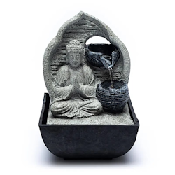 Inomhusfontän - Buddha. grå